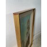 QUADRO DIPINTO OLIO TAVOL Artino Giroldi PAESAGGIO BOSCO SENTIERO CREPUSCOLO