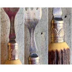 DUE SET POSATE VITTORIANE 12 pers Sanderson & Son Sheffield UK SILVERPLATED EPNS