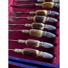 DUE SET POSATE VITTORIANE 12 pers Sanderson & Son Sheffield UK SILVERPLATED EPNS