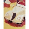 ANTICO POSTER PUBBLICITARIO RENAULT ROADSTER CABRIOLET CAUDRON STAMPA VINTAGE