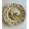 ANTICO PIATTO PARATA CERAMICA MAIOLICA DECORO ISTORIATO SCENA MITOLOGICA ø 56cm