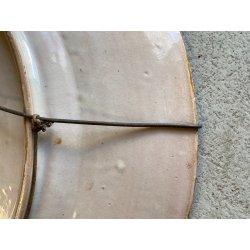 ANTICO PIATTO PARATA CERAMICA MAIOLICA DECORO ISTORIATO SCENA MITOLOGICA ø 56cm