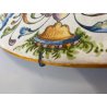 ANTICO PIATTO PARATA CERAMICA MAIOLICA DECORO ISTORIATO SCENA MITOLOGICA ø 56cm