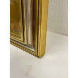 ANTICO QUADRO VENTAGLIO TECA DIPINTO PERSONAGGI DAME STILE '700 ORO ARGENTO