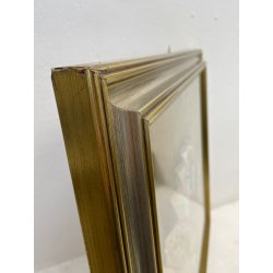 ANTICO QUADRO VENTAGLIO TECA DIPINTO PERSONAGGI DAME STILE '700 ORO ARGENTO