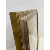 ANTICO QUADRO VENTAGLIO TECA DIPINTO PERSONAGGI DAME STILE '700 ORO ARGENTO