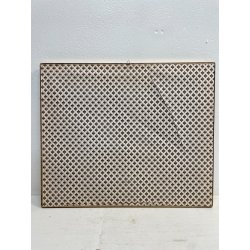 ANTICO QUADRO VENTAGLIO TECA DIPINTO PERSONAGGI DAME STILE '700 ORO ARGENTO