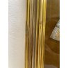 ANTICO QUADRO VENTAGLIO TECA DIPINTO PERSONAGGI DAME STILE '700 ORO ARGENTO