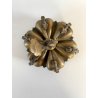 ANTICO CONTENITORE PORTA SPEZIE POLVERE kumkum INDIANO DECORO PAVONE OTTONE