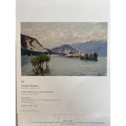 QUADRO DIPINTO olio ATTR. Fausto Zonaro PAESAGGIO Isola Bella LAGO MAGGIORE '800