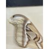 ANTICA TECA FARFALLE FALENA TESTA DI SERPENTE ATLANTE DI ATTOCAS CORNICE 60's