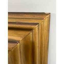 ANTICO QUADRO DIPINTO OLIO SU CARTONE 1948 PAESAGGIO NATURA BAITA CASOLARE PRATO