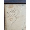 ANTICO QUADRO DIPINTO OLIO SU CARTONE 1948 PAESAGGIO NATURA BAITA CASOLARE PRATO