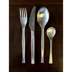 SET POSATE VINTAGE Sambonet 12 pers ACCIAIO INOX DESIGN MID-CENTURY-MODERN 49 pz