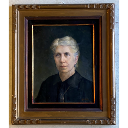 QUADRO OLIO Gigi Comolli  RITRATTO FEMMINILE ANZIANA SIGNORA GENTILDONNA XXsec.