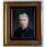 QUADRO OLIO Gigi Comolli  RITRATTO FEMMINILE ANZIANA SIGNORA GENTILDONNA XXsec.
