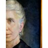 QUADRO OLIO Gigi Comolli  RITRATTO FEMMINILE ANZIANA SIGNORA GENTILDONNA XXsec.