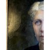 QUADRO OLIO Gigi Comolli  RITRATTO FEMMINILE ANZIANA SIGNORA GENTILDONNA XXsec.