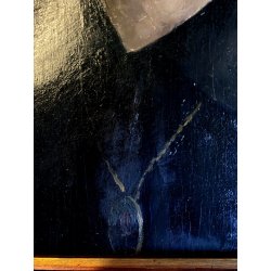 QUADRO OLIO Gigi Comolli  RITRATTO FEMMINILE ANZIANA SIGNORA GENTILDONNA XXsec.