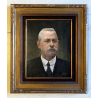 QUADRO OLIO Gigi Comolli  RITRATTO MASCHILE ANZIANO SIGNORE NOBILUOMO XXsec.