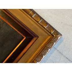 QUADRO OLIO Gigi Comolli  RITRATTO MASCHILE ANZIANO SIGNORE NOBILUOMO XXsec.