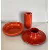 SET SCRIVANIA 3pz ROSSO DESIGN A. Pozzi PER CERAMICA FRANCO POZZI GALLARATE '60
