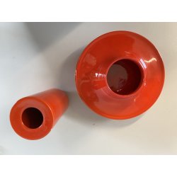 SET SCRIVANIA 3pz ROSSO DESIGN A. Pozzi PER CERAMICA FRANCO POZZI GALLARATE '60