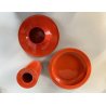 SET SCRIVANIA 3pz ROSSO DESIGN A. Pozzi PER CERAMICA FRANCO POZZI GALLARATE '60