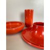 SET SCRIVANIA 3pz ROSSO DESIGN A. Pozzi PER CERAMICA FRANCO POZZI GALLARATE '60