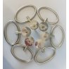 RARO SET 6 APPENDIABITI "Clito" DESIGN SERGIO MAZZA Artemide OTTONE NICHELATO