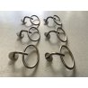 RARO SET 6 APPENDIABITI "Clito" DESIGN SERGIO MAZZA Artemide OTTONE NICHELATO