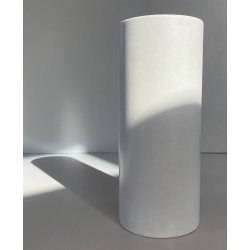 VASO CILINDRICO DESIGN CERAMICA BIANCA FRANCO POZZI GALLARATE '60 ø 10,5x25cm/h