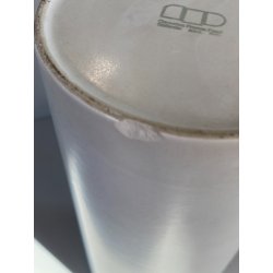 VASO CILINDRICO DESIGN CERAMICA BIANCA FRANCO POZZI GALLARATE '60 ø 10,5x25cm/h