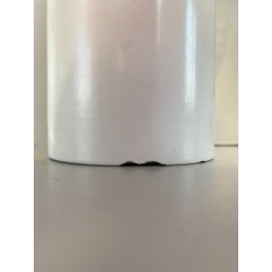 VASO CILINDRICO DESIGN CERAMICA BIANCA FRANCO POZZI GALLARATE '60 ø 10,5x25cm/h
