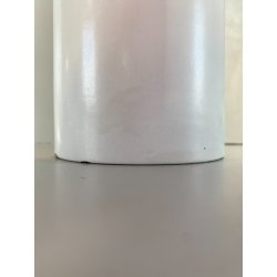 VASO CILINDRICO DESIGN CERAMICA BIANCA FRANCO POZZI GALLARATE '60 ø 10,5x25cm/h