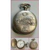 OROLOGIO TASCA Perseo FS FERROVIE Turche RAILROAD OLD POCKET WATCH 6498 HUNTER