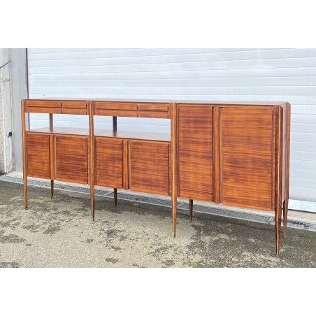 CREDENZA VINTAGE SIDEBOARD PALISSANDRO MOBILI PERMANENTE CANTÙ ITALIA ANNI 60