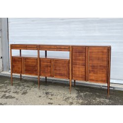 CREDENZA VINTAGE SIDEBOARD PALISSANDRO MOBILI PERMANENTE CANTÙ ITALIA ANNI 60