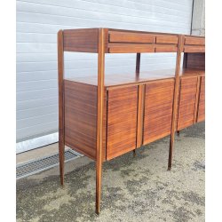 CREDENZA VINTAGE SIDEBOARD PALISSANDRO MOBILI PERMANENTE CANTÙ ITALIA ANNI 60