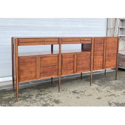CREDENZA VINTAGE SIDEBOARD PALISSANDRO MOBILI PERMANENTE CANTÙ ITALIA ANNI 60