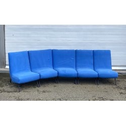 DIVANO MODULARE ANNI 70 DESIGN ATTR. Marco Zanuso STOFFA FERRO POLTRONE SOFA