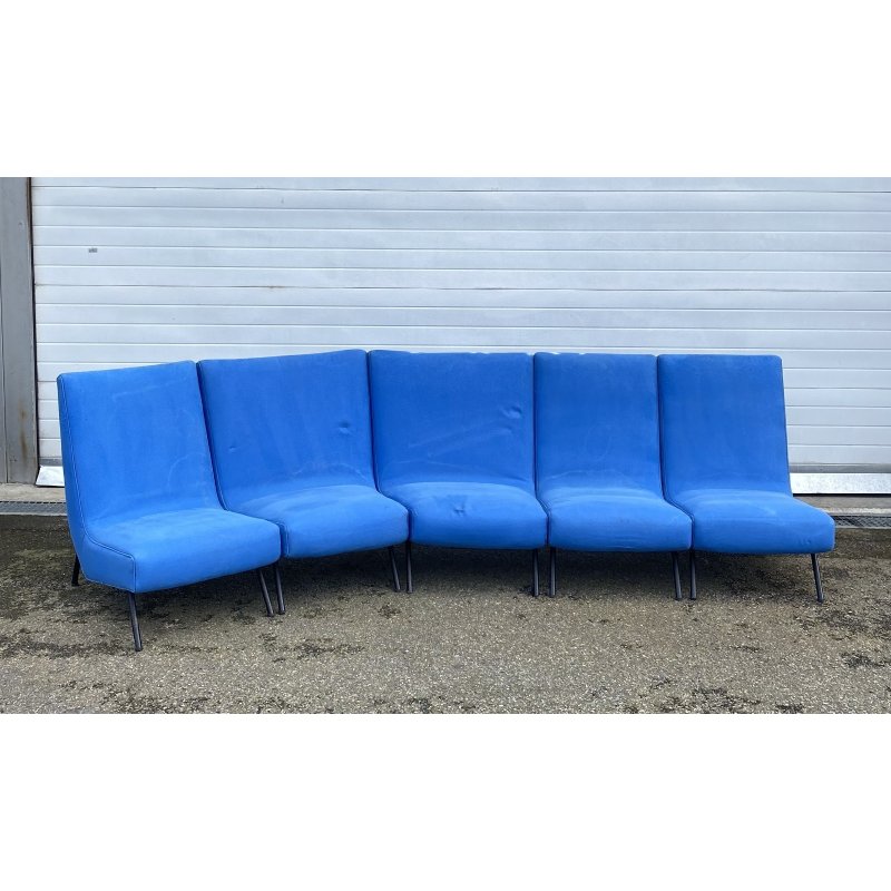 DIVANO MODULARE ANNI 70 DESIGN ATTR. Marco Zanuso STOFFA FERRO POLTRONE SOFA