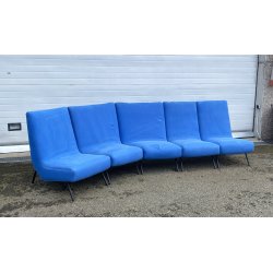 DIVANO MODULARE ANNI 70 DESIGN ATTR. Marco Zanuso STOFFA FERRO POLTRONE SOFA