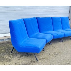 DIVANO MODULARE ANNI 70 DESIGN ATTR. Marco Zanuso STOFFA FERRO POLTRONE SOFA