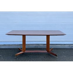 TAVOLO DESIGN PALISSANDRO MOBILI PERMANENTE CANTÙ ITALIA ANNI 60 VINTAGE OTTONE