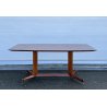 TAVOLO DESIGN PALISSANDRO MOBILI PERMANENTE CANTÙ ITALIA ANNI 60 VINTAGE OTTONE