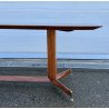 TAVOLO DESIGN PALISSANDRO MOBILI PERMANENTE CANTÙ ITALIA ANNI 60 VINTAGE OTTONE