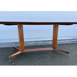 TAVOLO DESIGN PALISSANDRO MOBILI PERMANENTE CANTÙ ITALIA ANNI 60 VINTAGE OTTONE