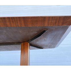TAVOLO DESIGN PALISSANDRO MOBILI PERMANENTE CANTÙ ITALIA ANNI 60 VINTAGE OTTONE