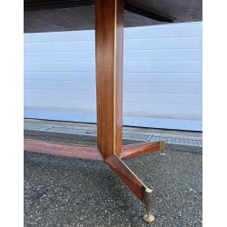 TAVOLO DESIGN PALISSANDRO MOBILI PERMANENTE CANTÙ ITALIA ANNI 60 VINTAGE OTTONE